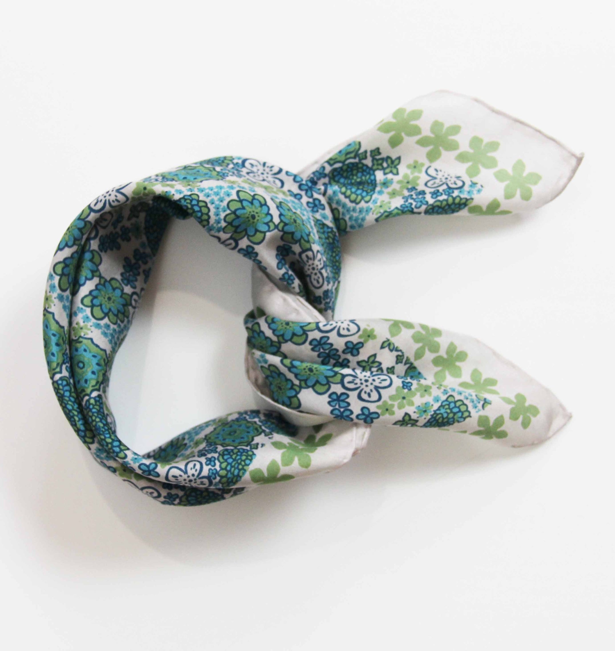 Silk scarf - Caribbean Blue Blue