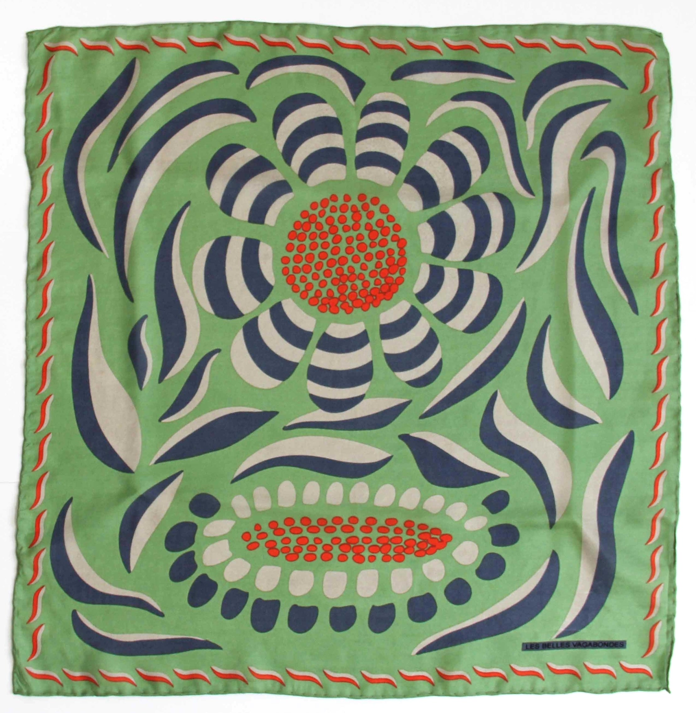 Silk scarf - Forget-Me-Not Khaki
