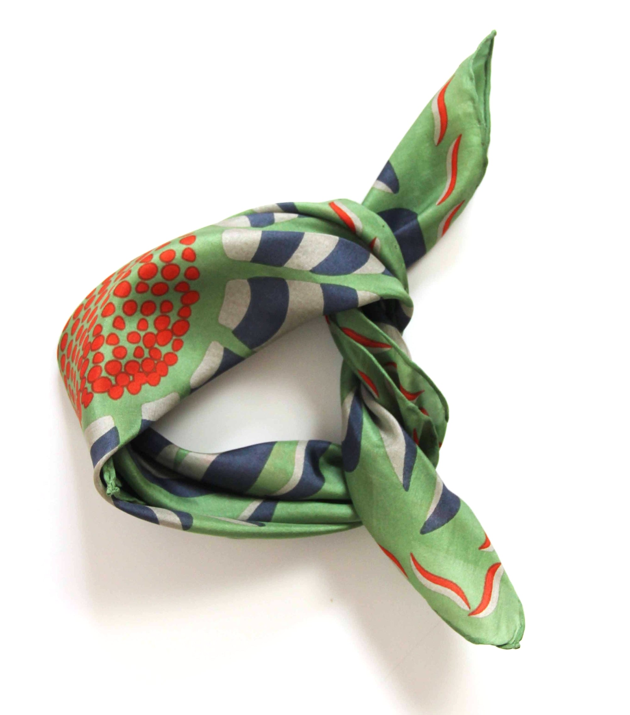 Silk scarf - Forget-Me-Not Khaki