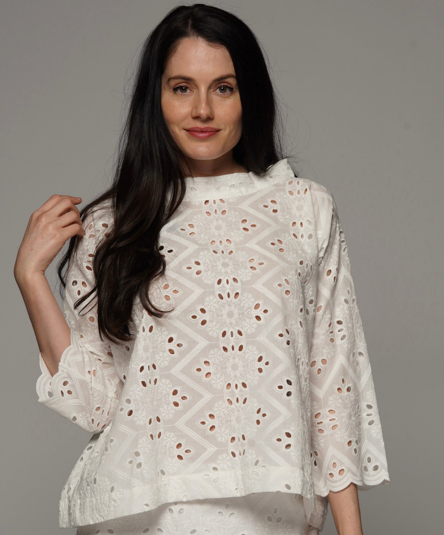 Matilda lace top - white