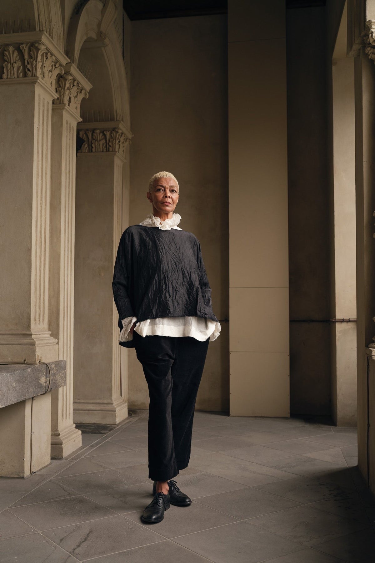 Ophélie Pant - Cotton Velvet fawn