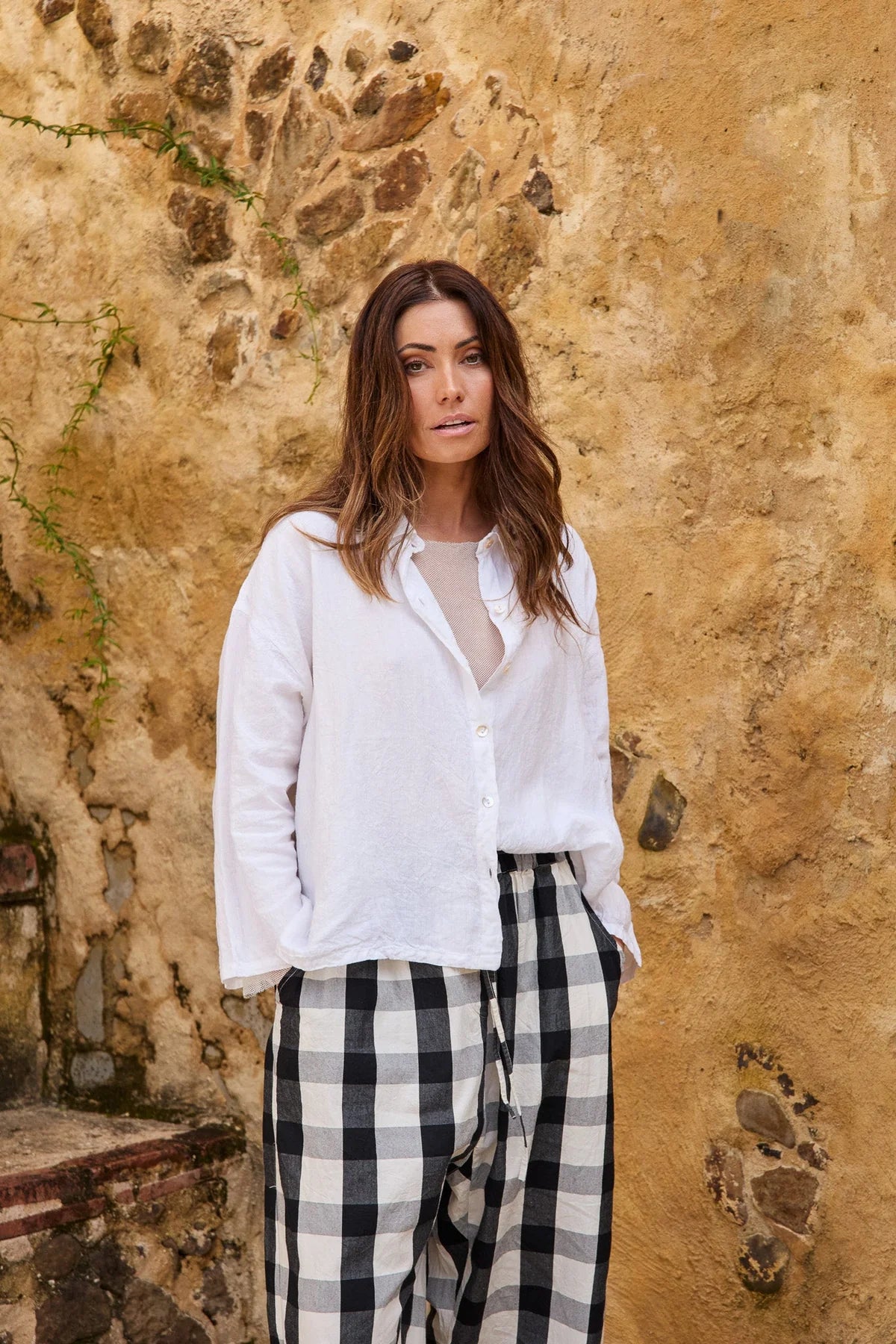 Libby Shirt Linen - White