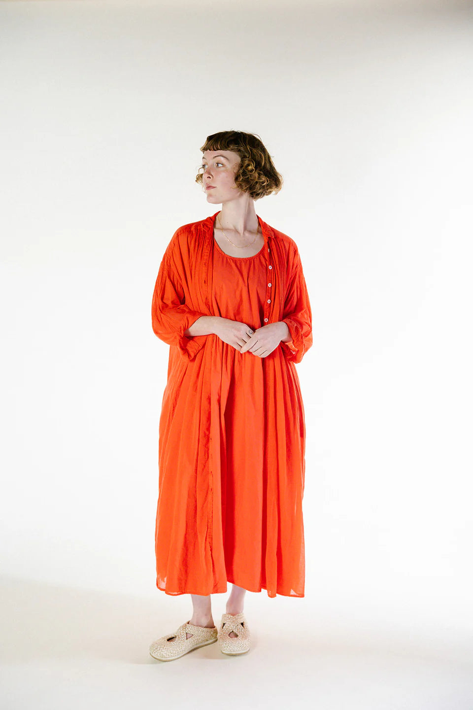 Bernadette Dress - Cotton Voile - Protea