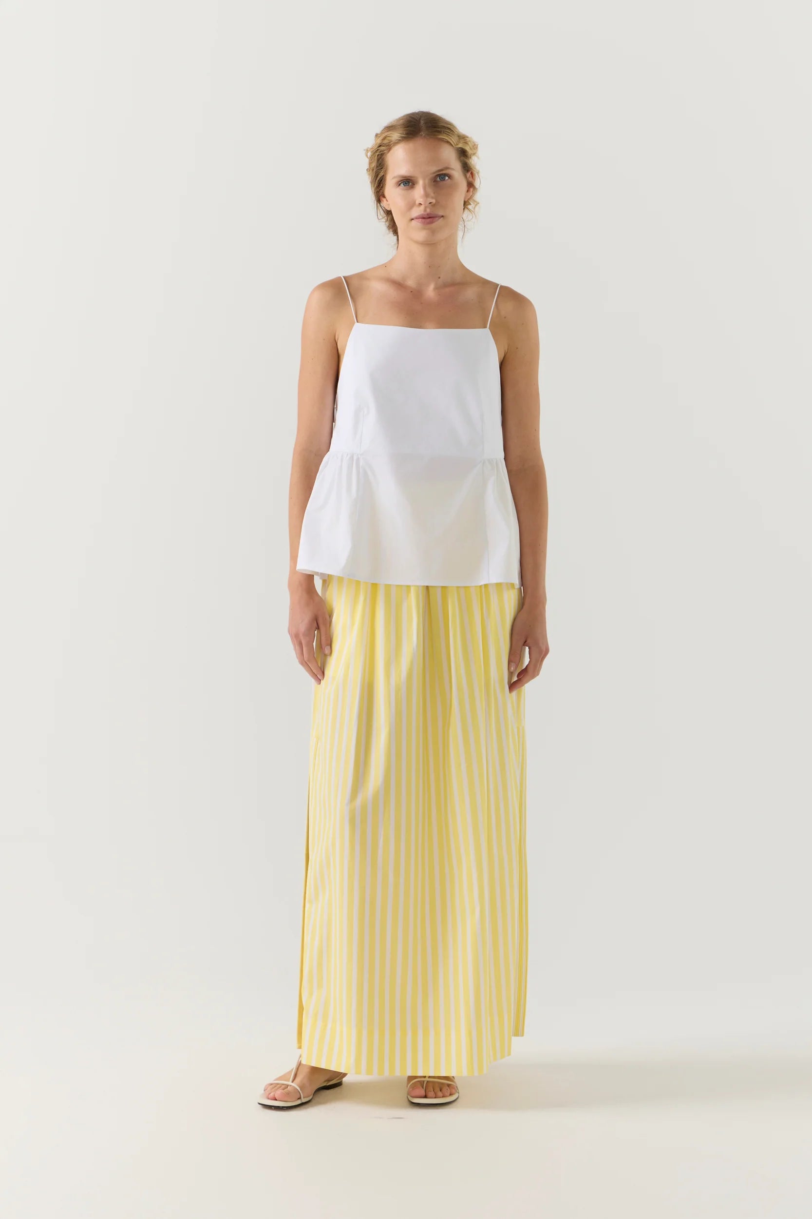 Brooke Skirt | Lemon Stripe Poplin