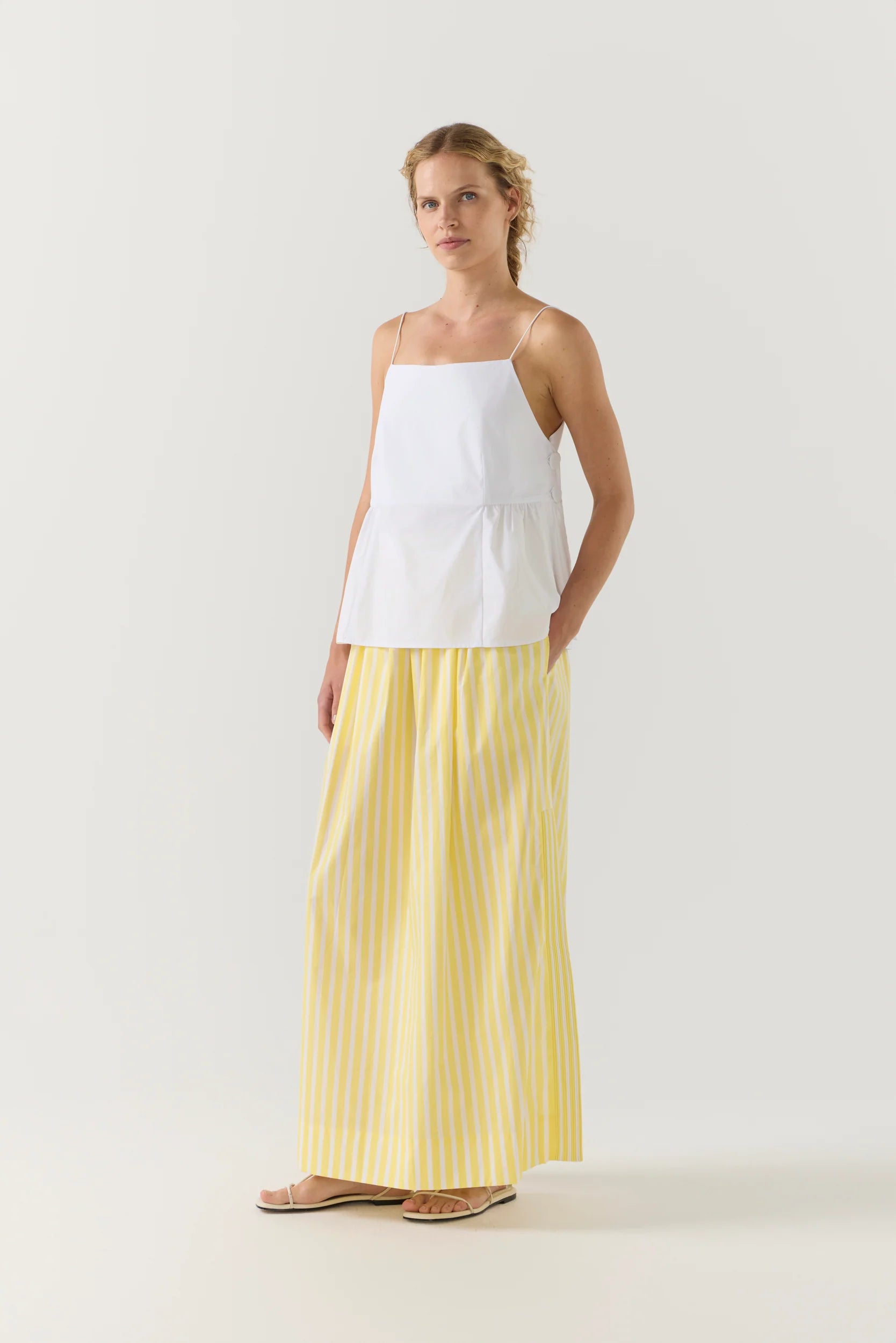 Brooke Skirt | Lemon Stripe Poplin