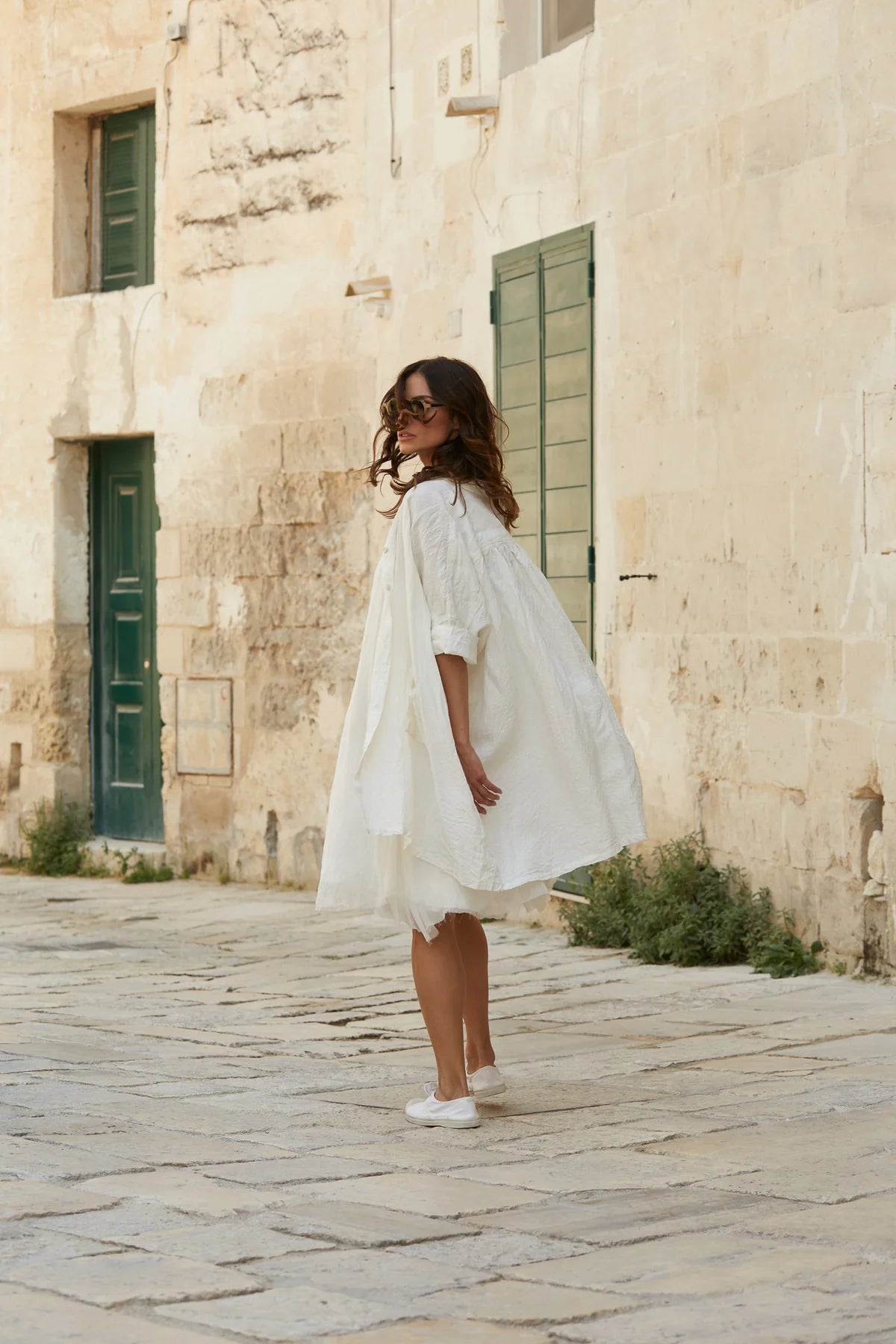 Lucia Linen Shirt - Warm White