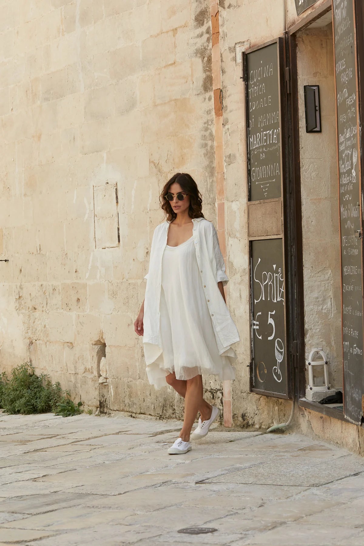 Lucia Linen Shirt - Warm White