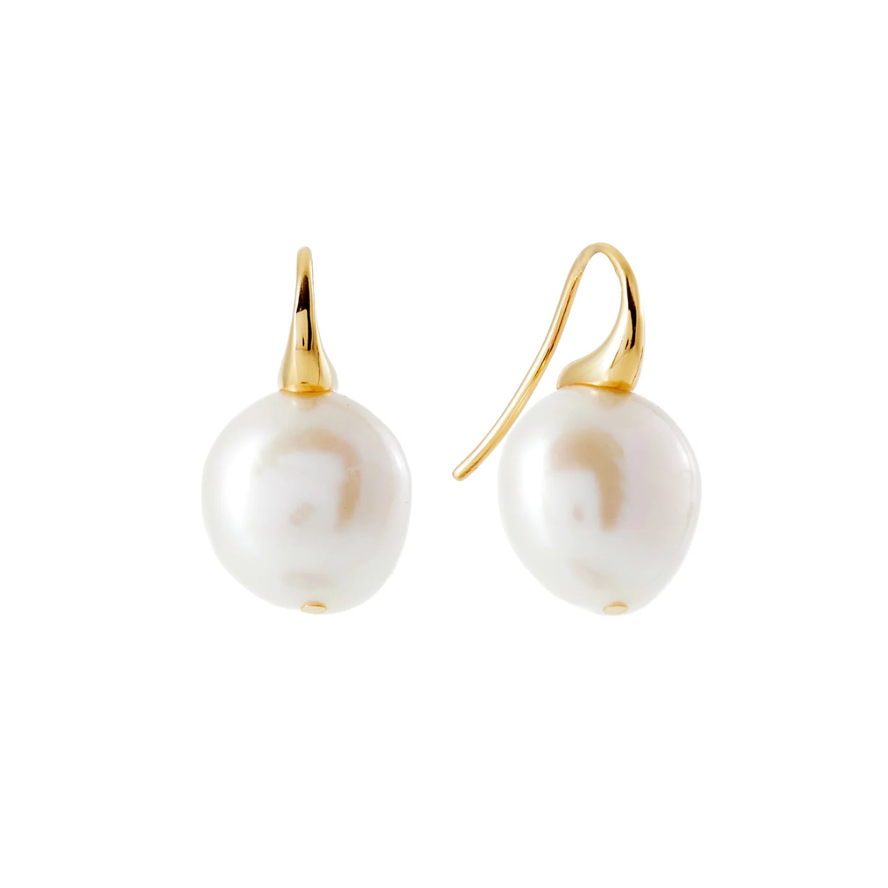 Carmen Gold Freshwater Baroque Pearl Earrings