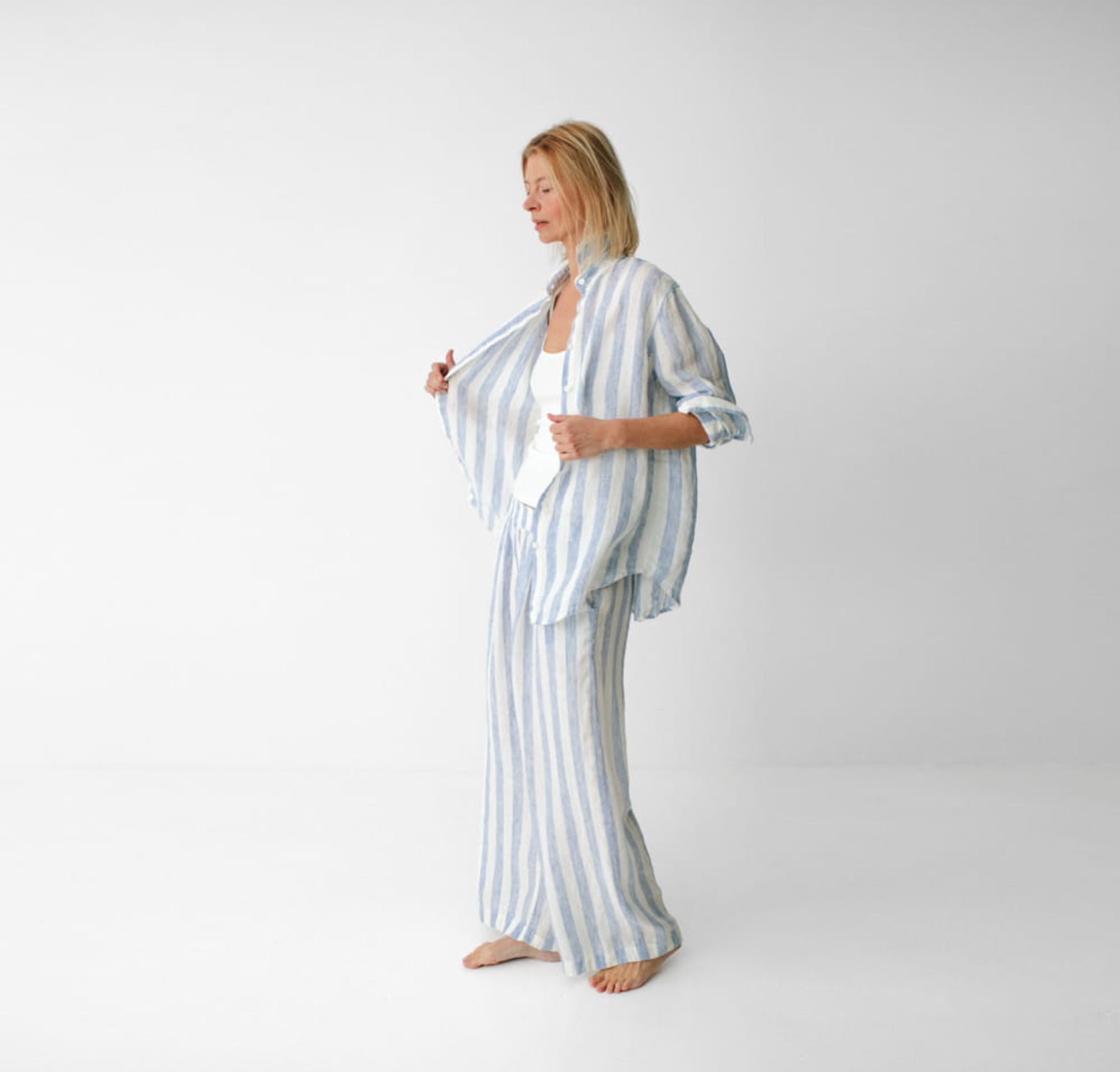 Kimi Striped Shirt Blue