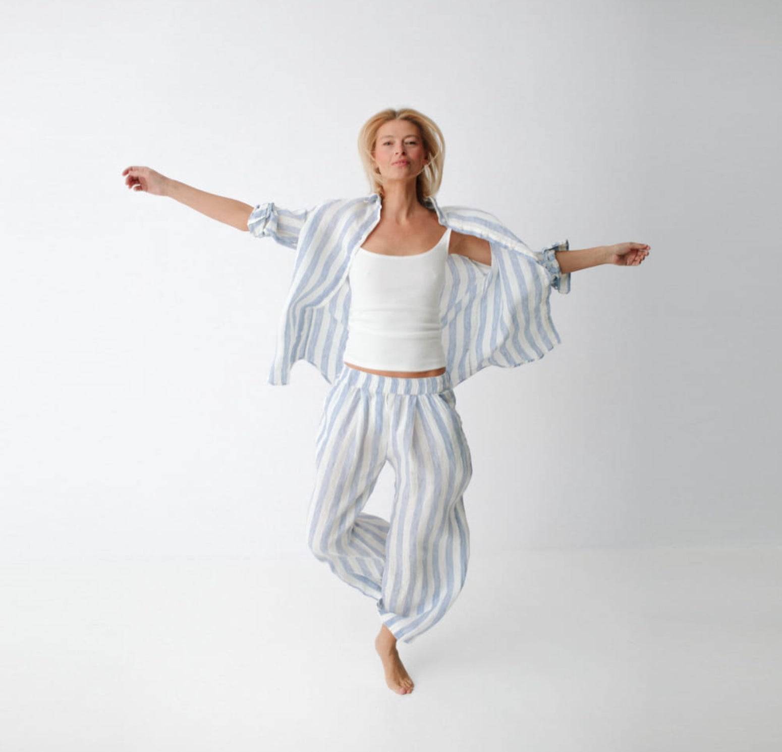 Kimi Striped Shirt Blue