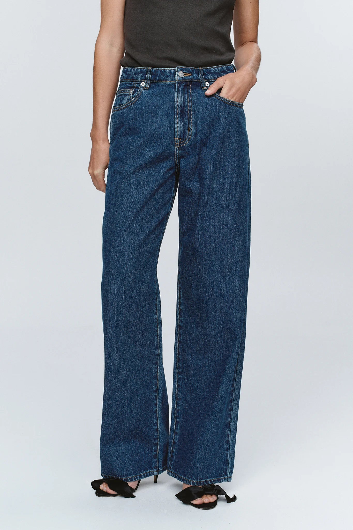 Wide Leg Jean WASHED INDIGO