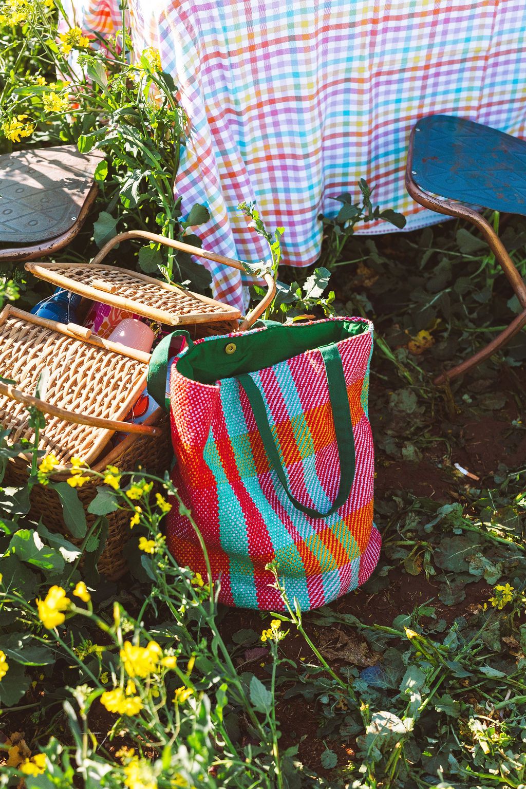 Jewel Woven Tote Bag