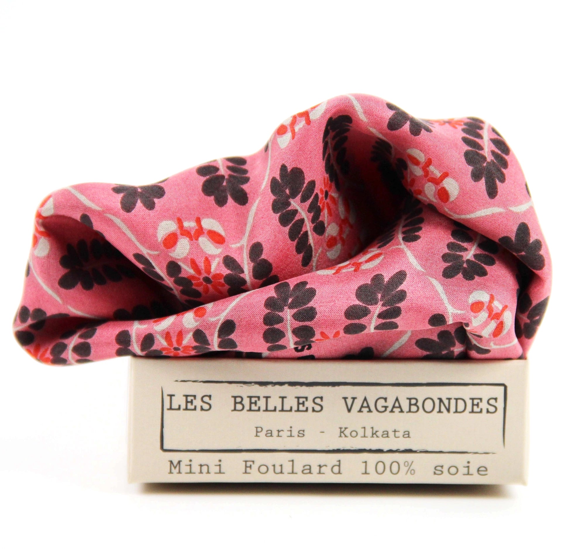 Silk scarf - Mini Albertine Rose