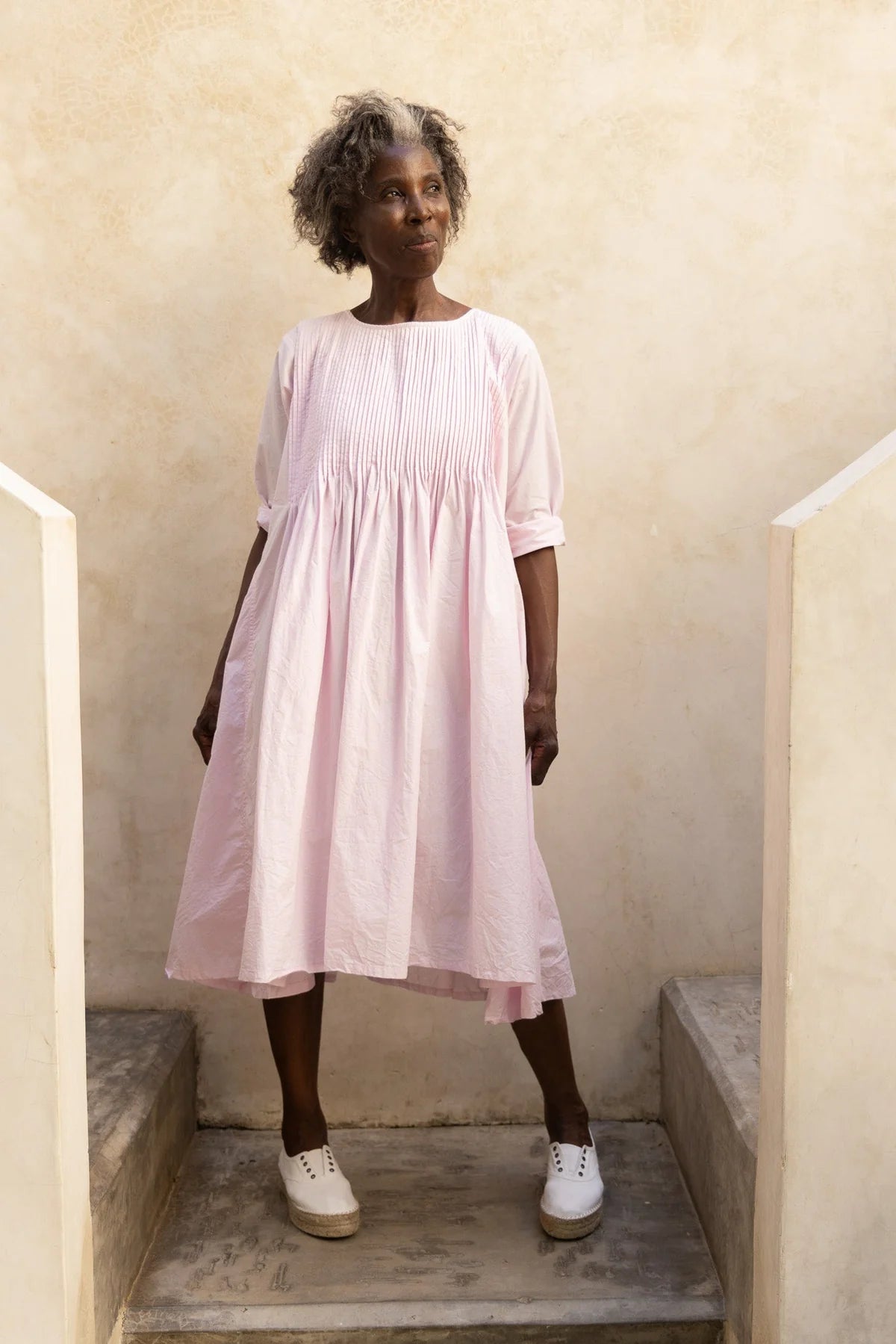 Asili Dress - Cotton Poplin - Pink