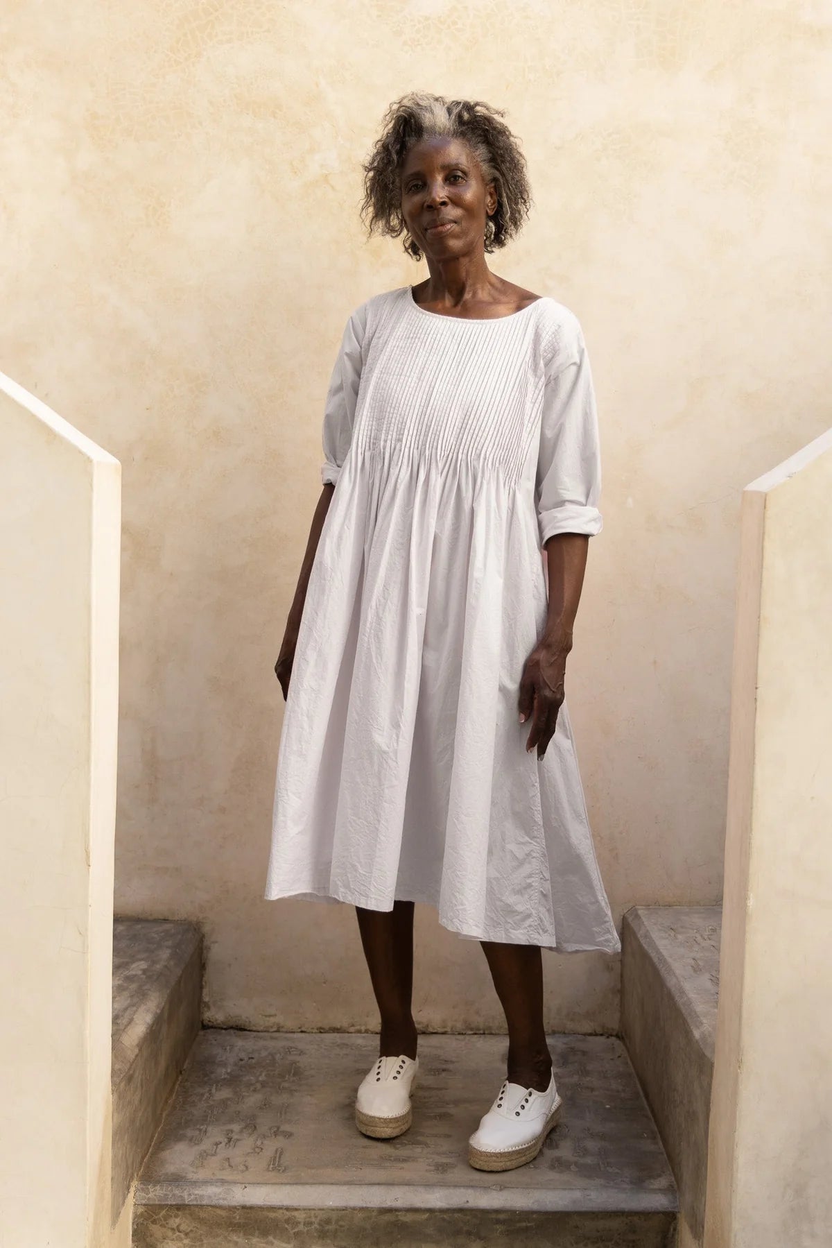 Asili Dress - Cotton Poplin - White