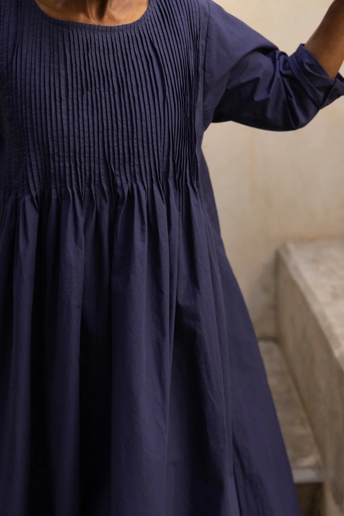 Asili Dress - Cotton Poplin - Indigo
