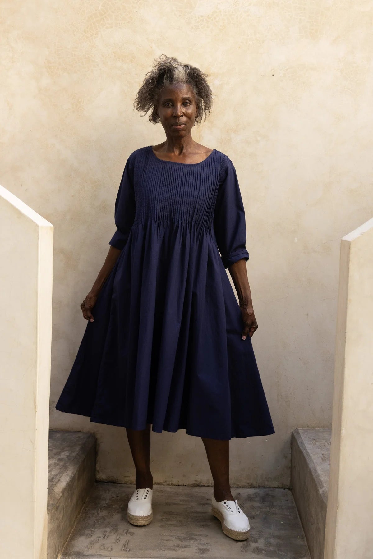 Asili Dress - Cotton Poplin - Indigo