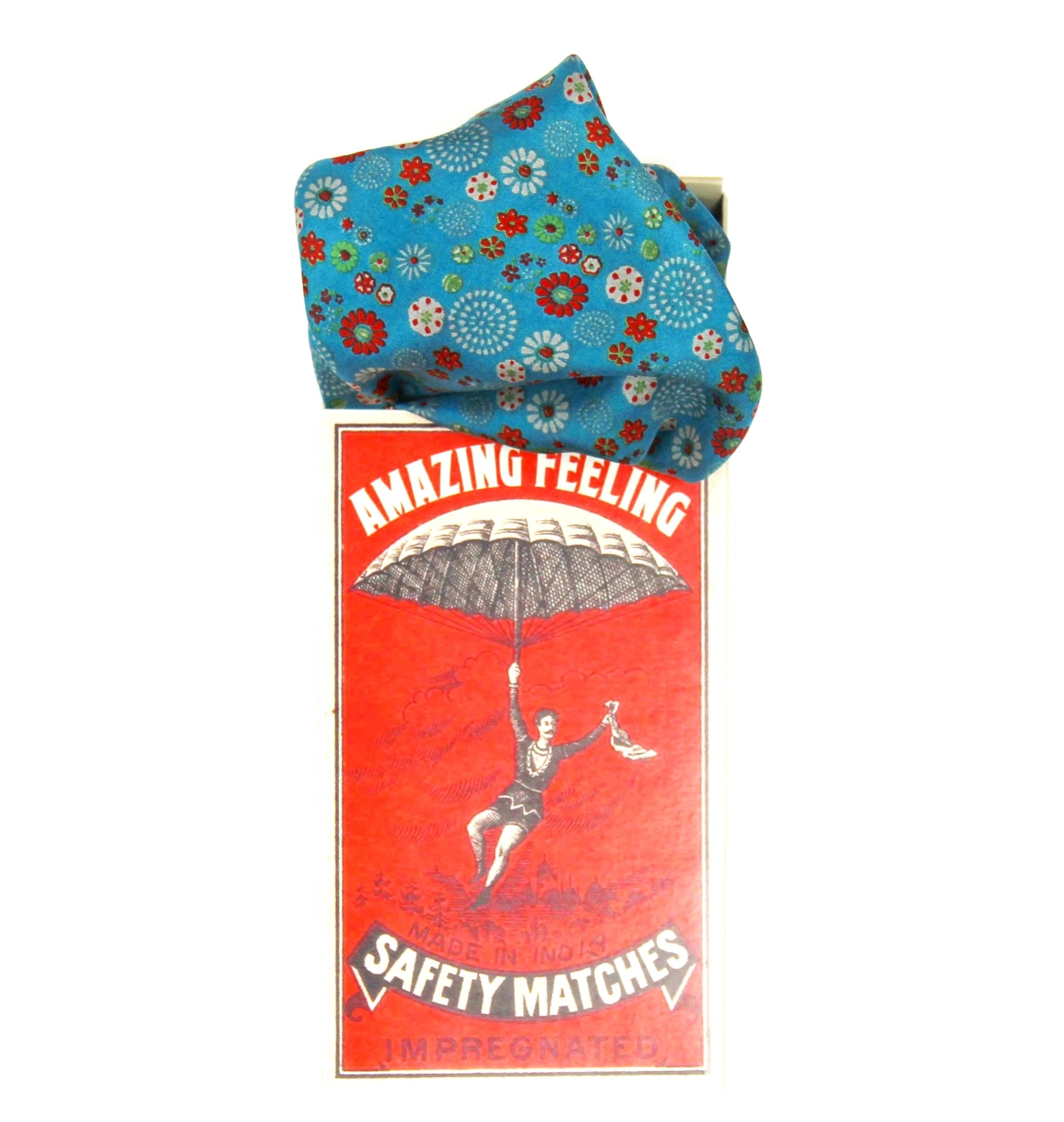 Silk scarf - Mini Hanami Turquoise