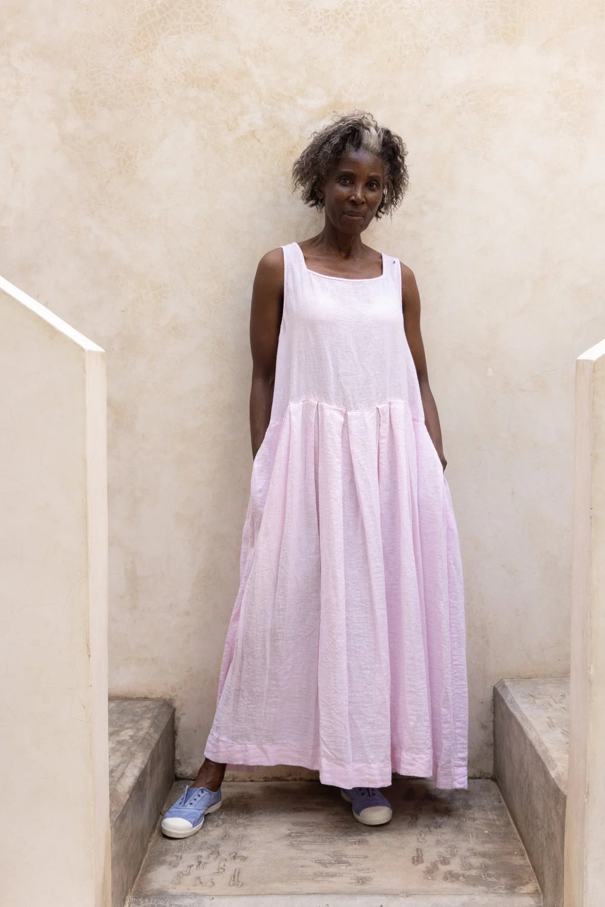 Binti Dress - Linen - Pink