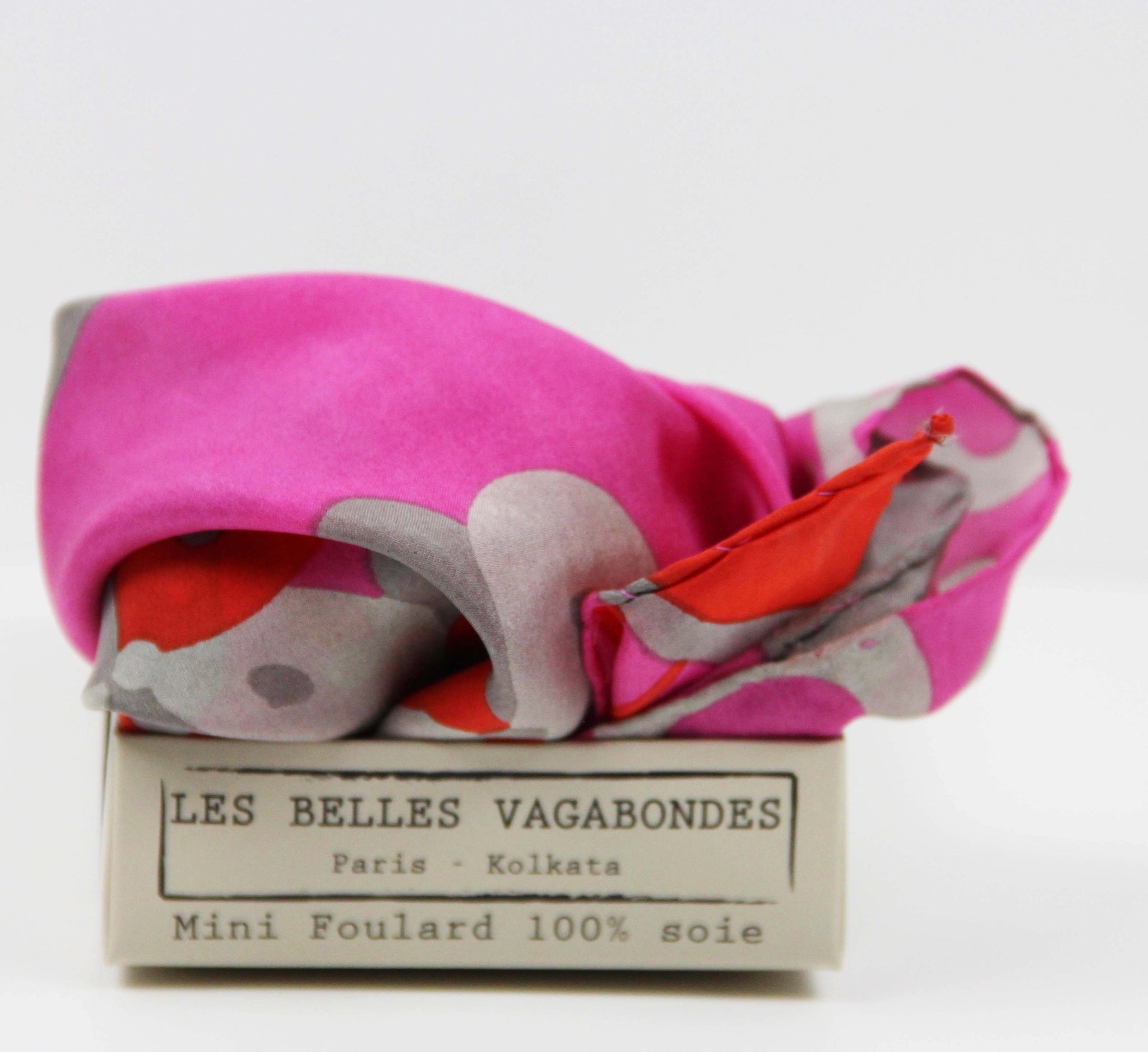 Silk scarf - Mini Sakura Fuchsia