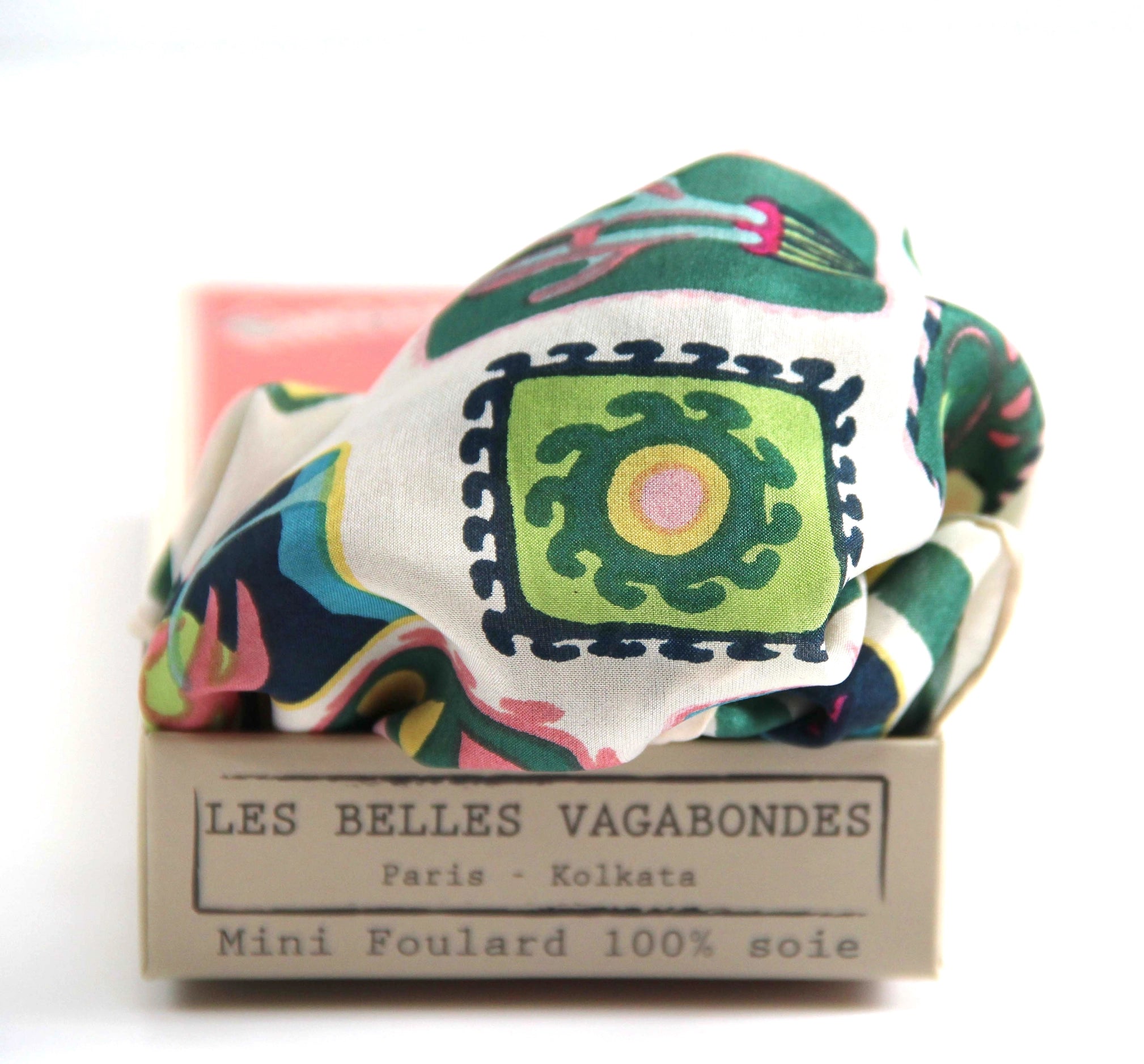 Silk scarf - Mini Vert Postcard