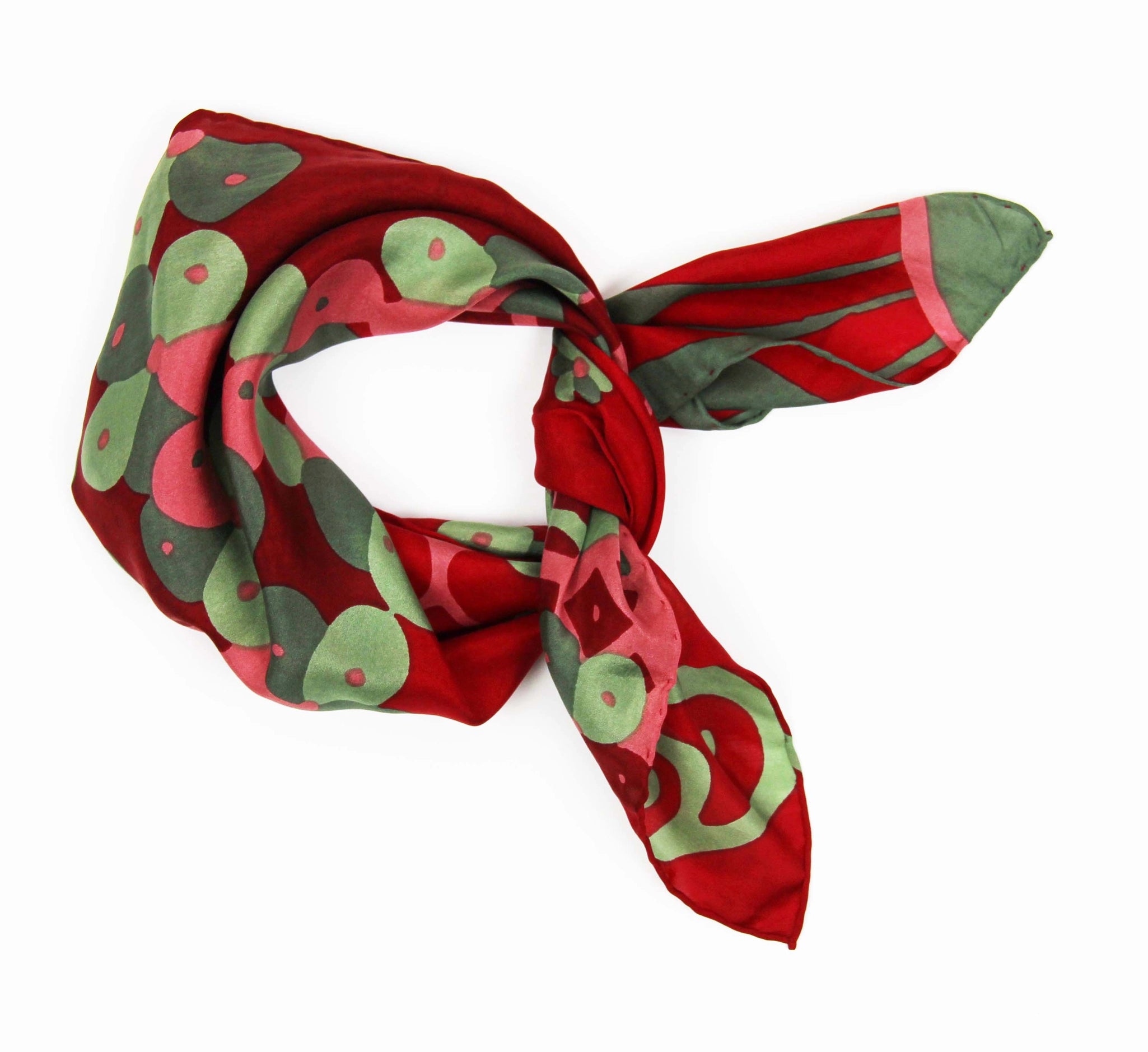 Silk scarf - Mini Sakura Red