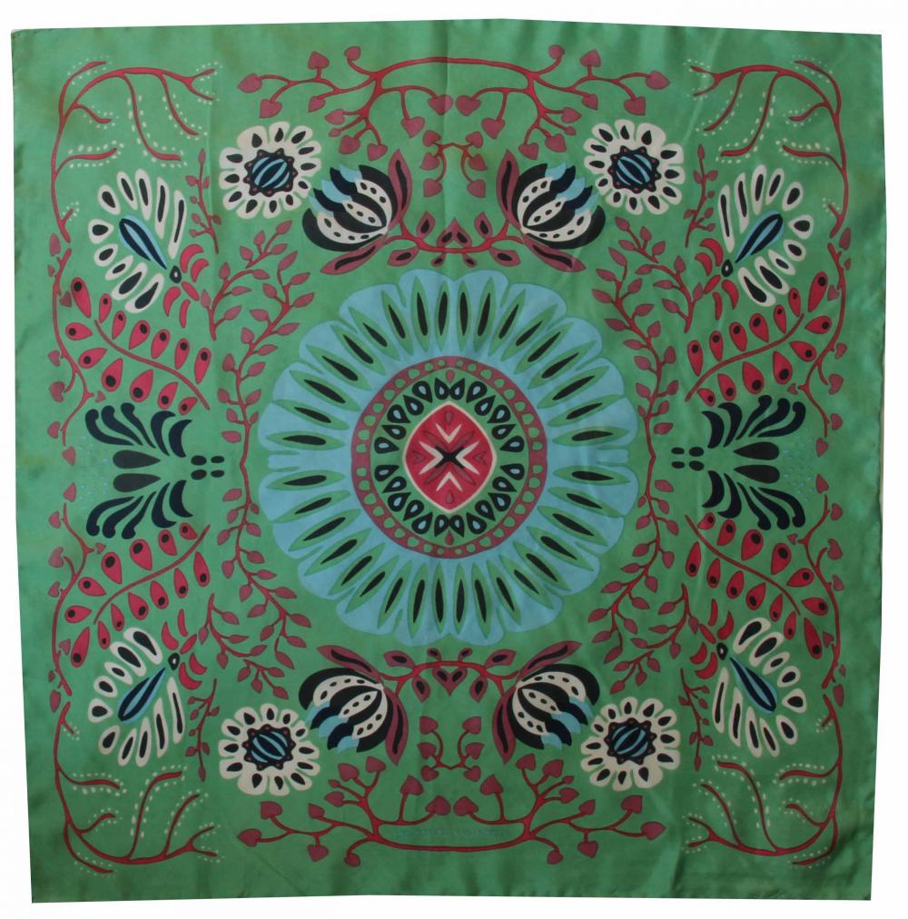 Silk scarf - Green Marushka