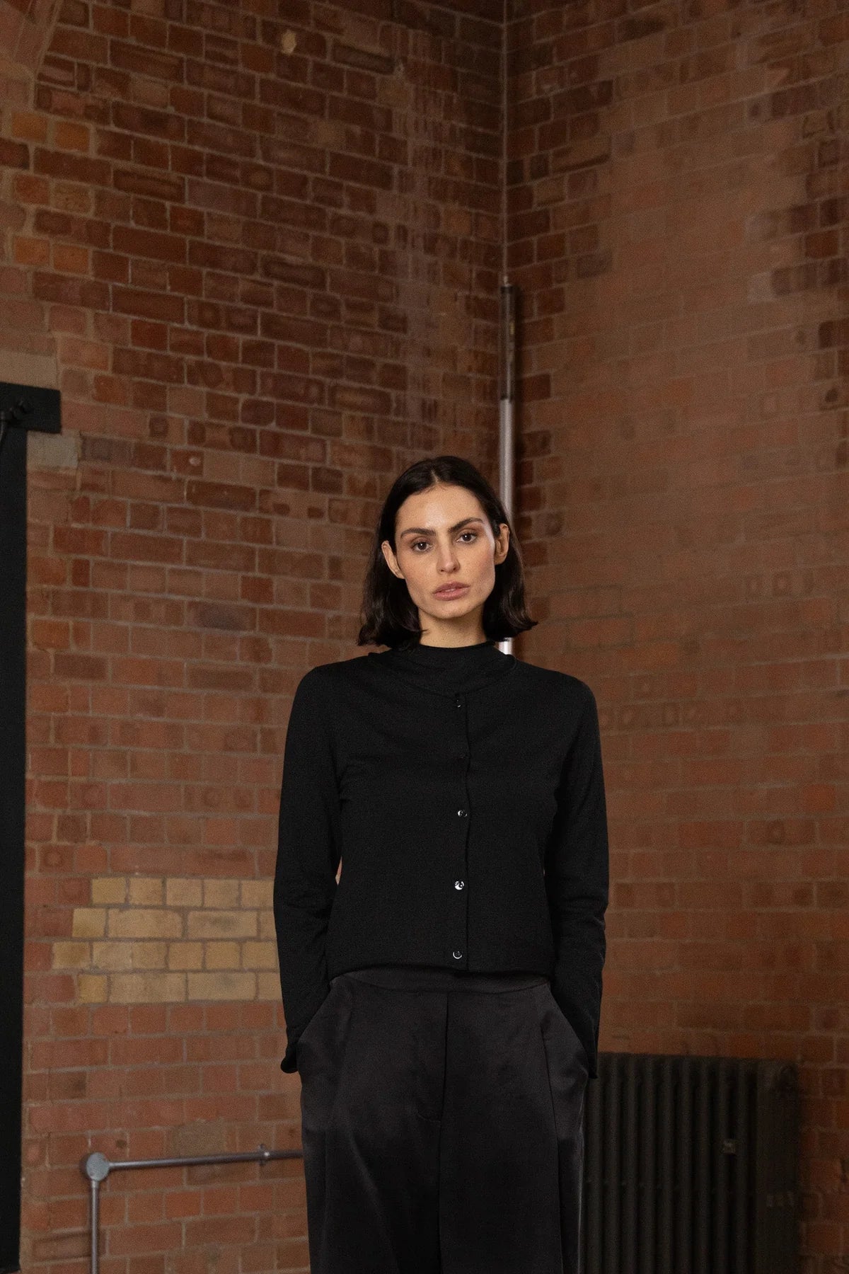 Grace Wool Cardigan - Black
