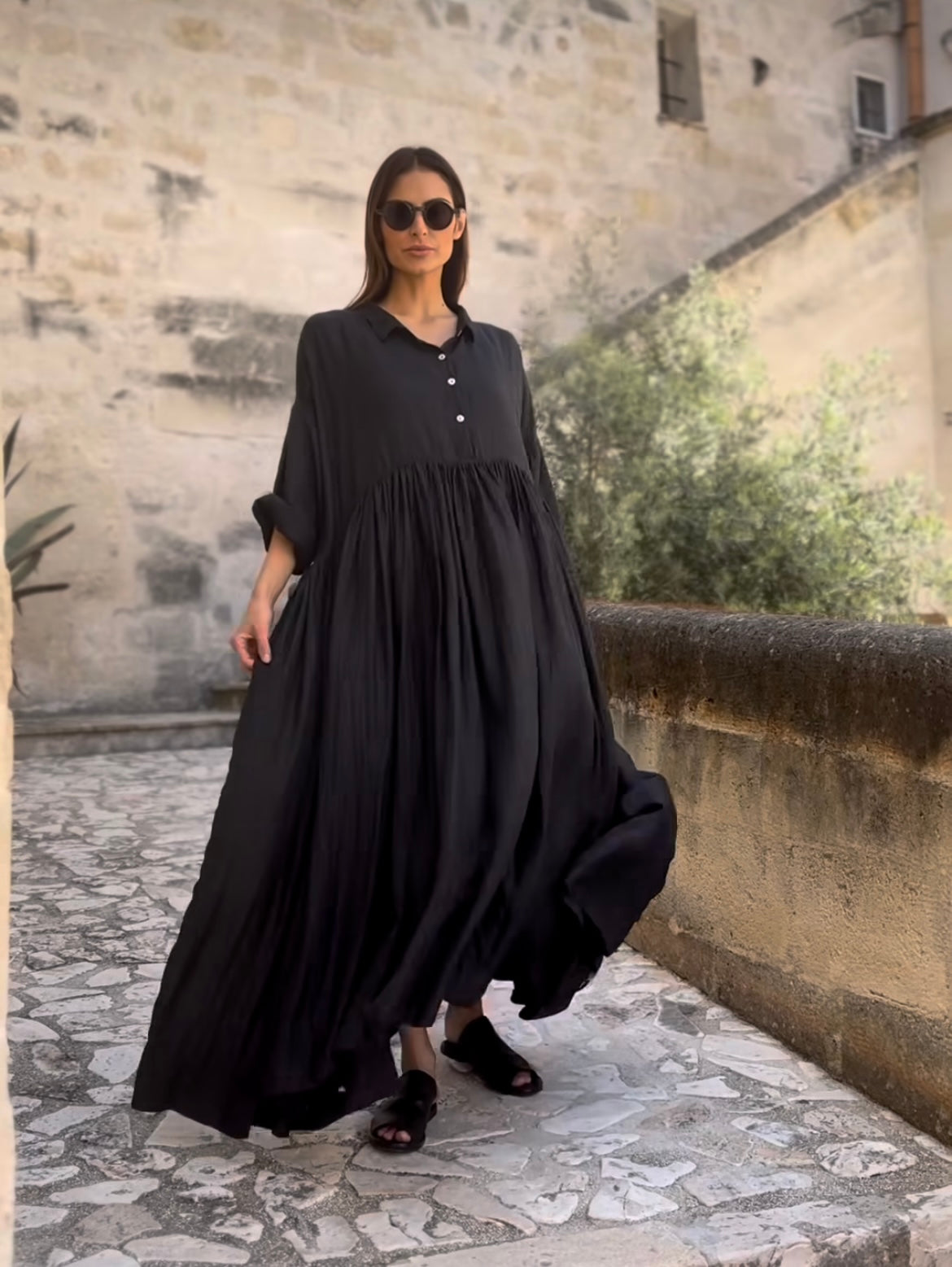 Edith Long Dress - Silk
