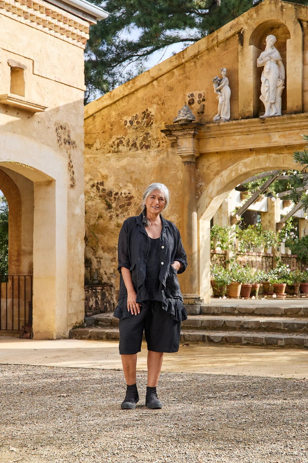 JAYA SHORTS - LINEN - Black