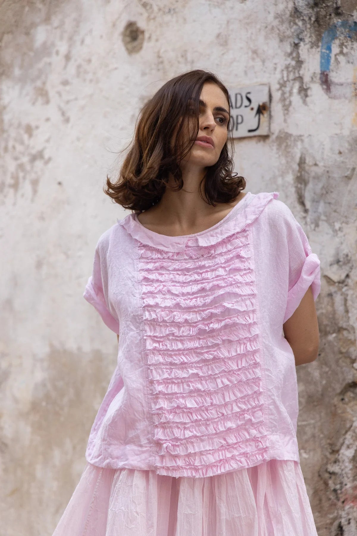 Jua Top - Linen - Pink