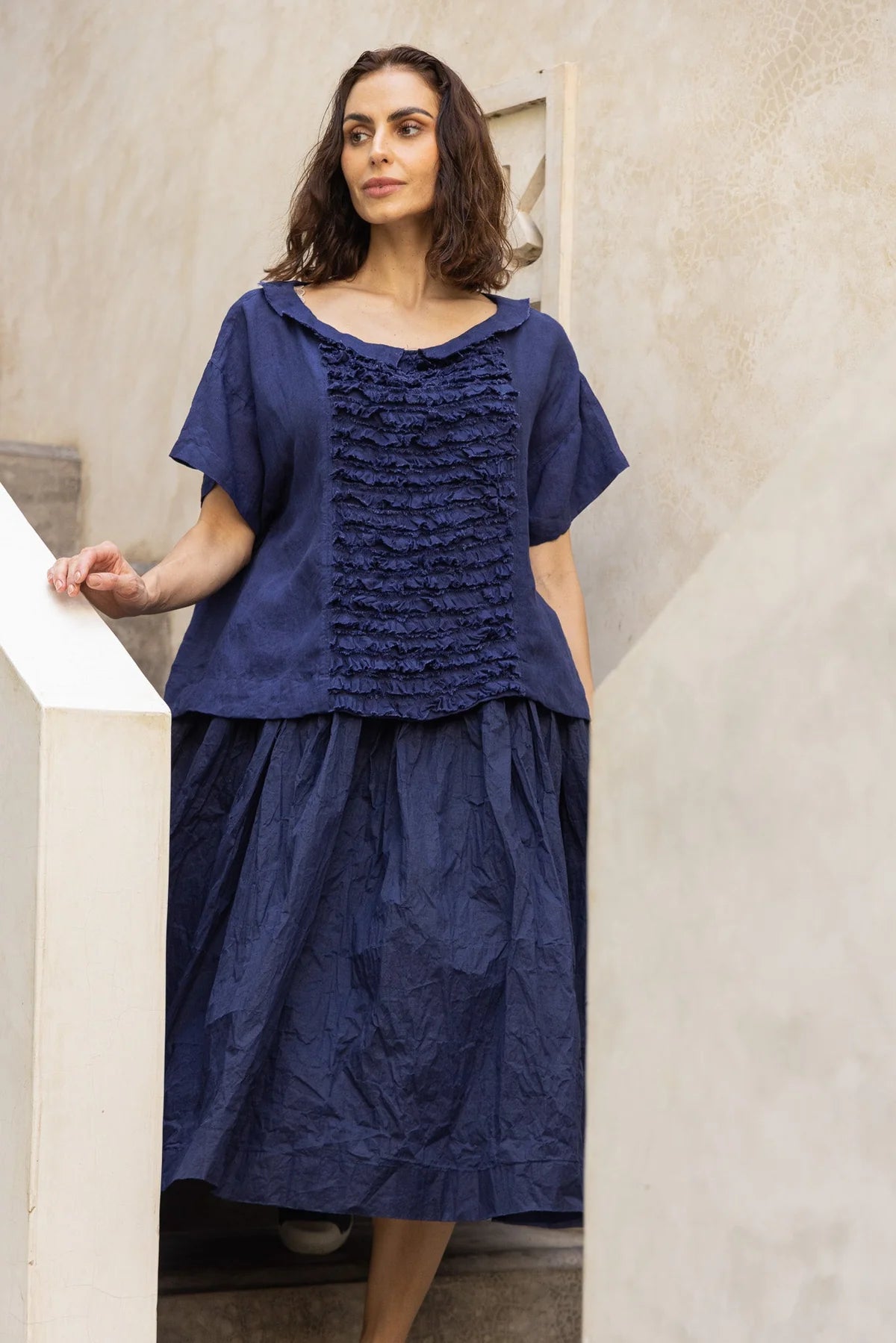 Jua Top - Linen - Indigo
