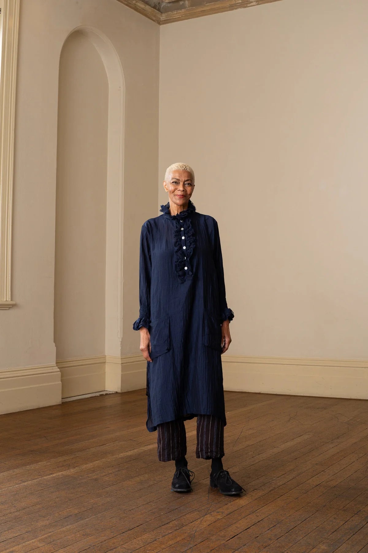 Odile Tunic - Silk Cotton navy