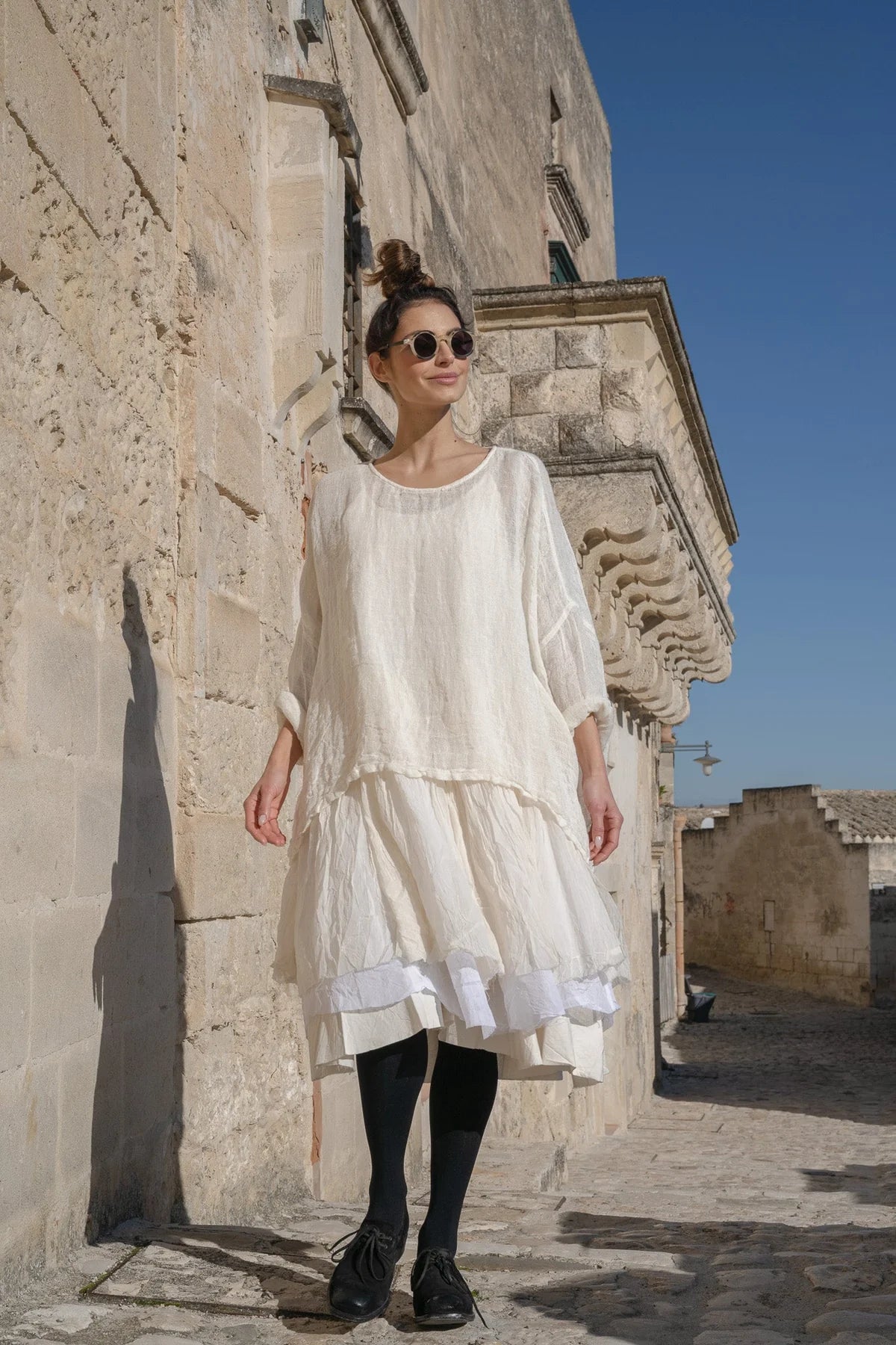 St Barts Linen Top - Cream