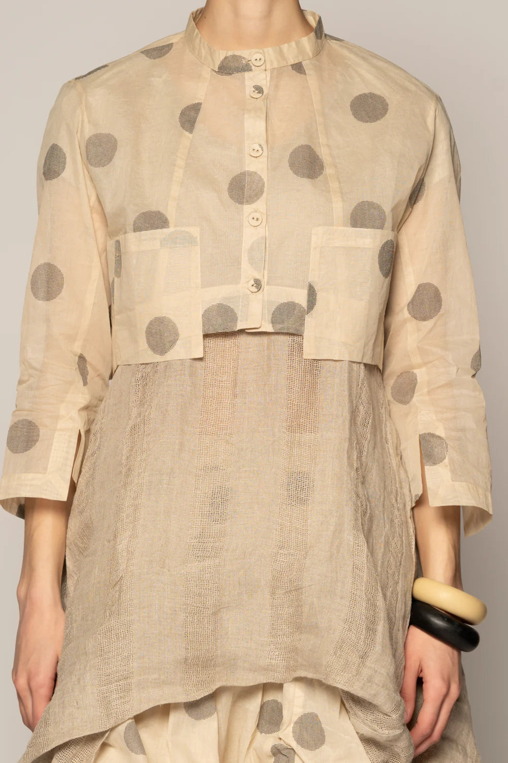 Dotto Short Jacket - Cotton Organdy Natural