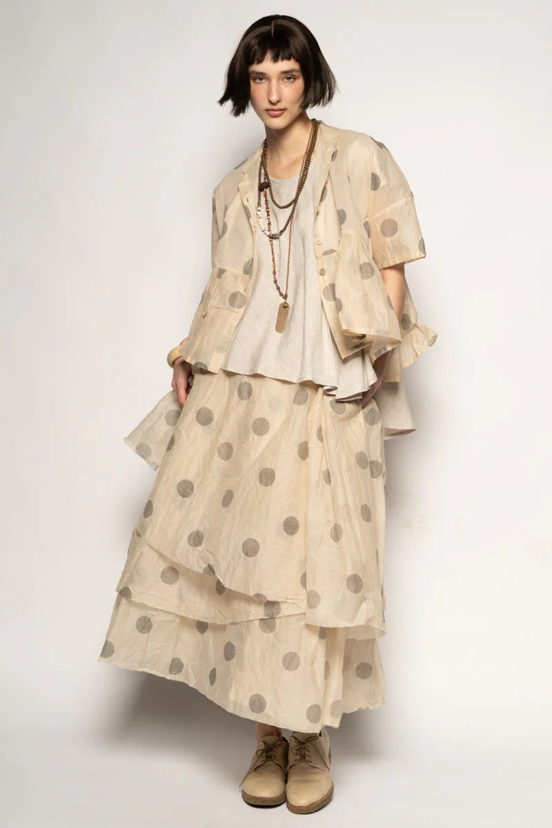 Dotto Gather Jacket - Cotton Organdy Natural