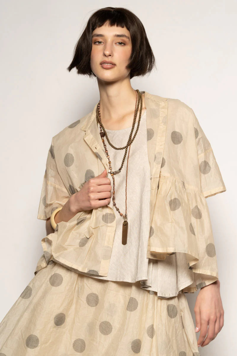 Dotto Gather Jacket - Cotton Organdy Natural