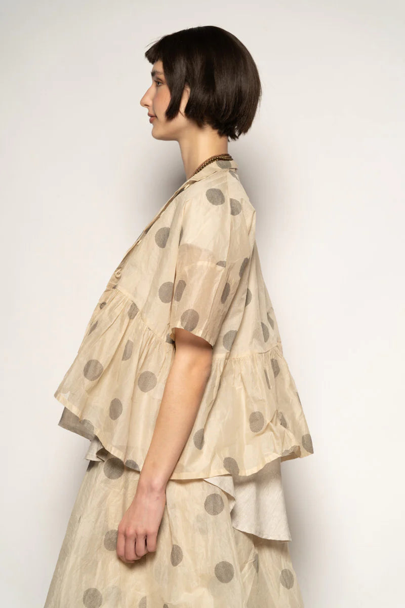 Dotto Gather Jacket - Cotton Organdy Natural