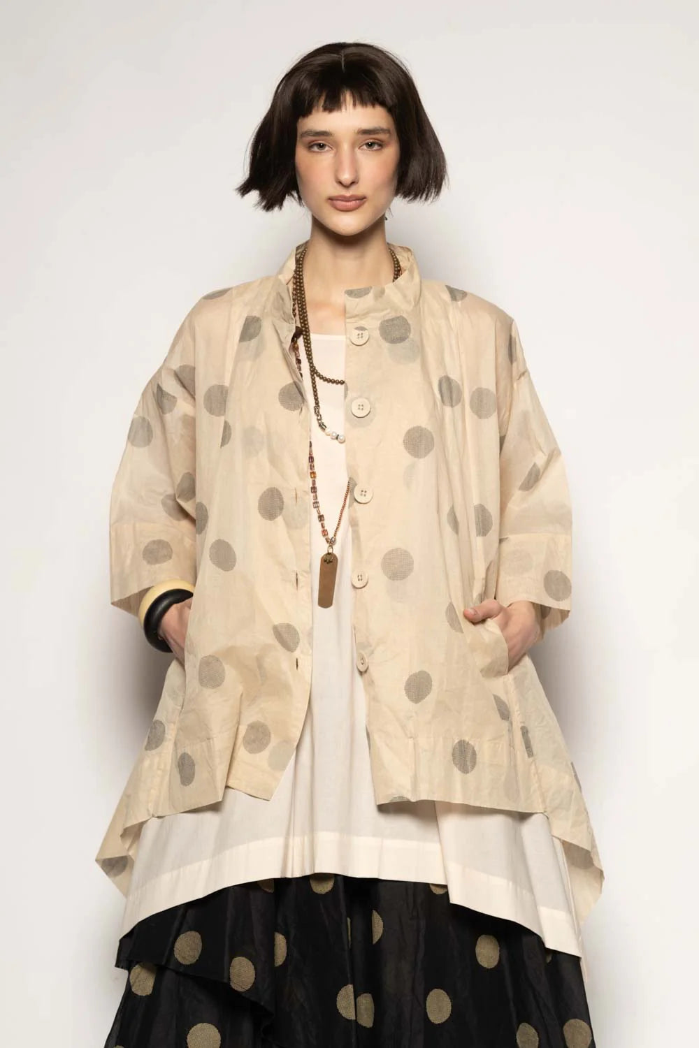 Dotto Duster Jacket - Cotton Organdy Natural