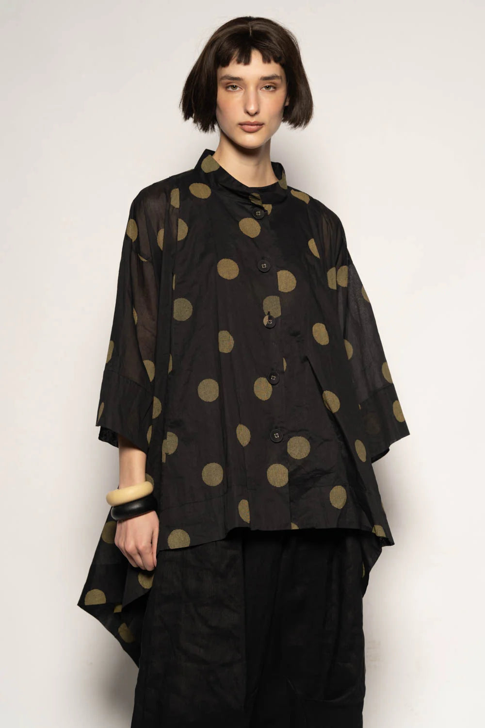 Dotto Duster Jacket - Cotton Organdy Black
