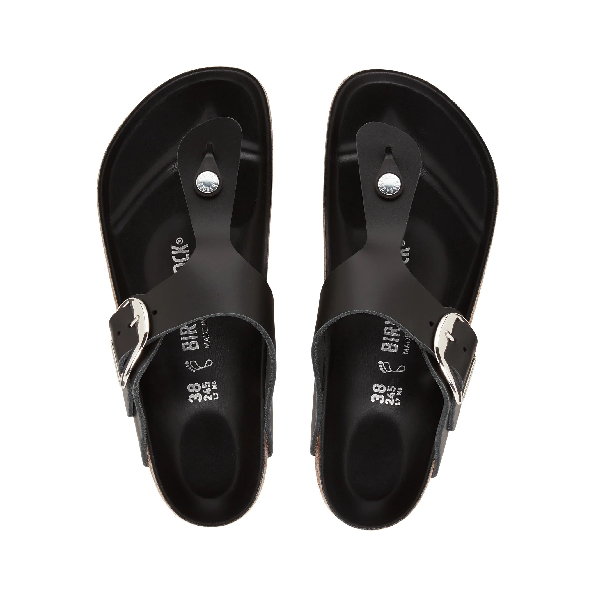 Gizeh Big Buckle Natural oiled Leather - Black