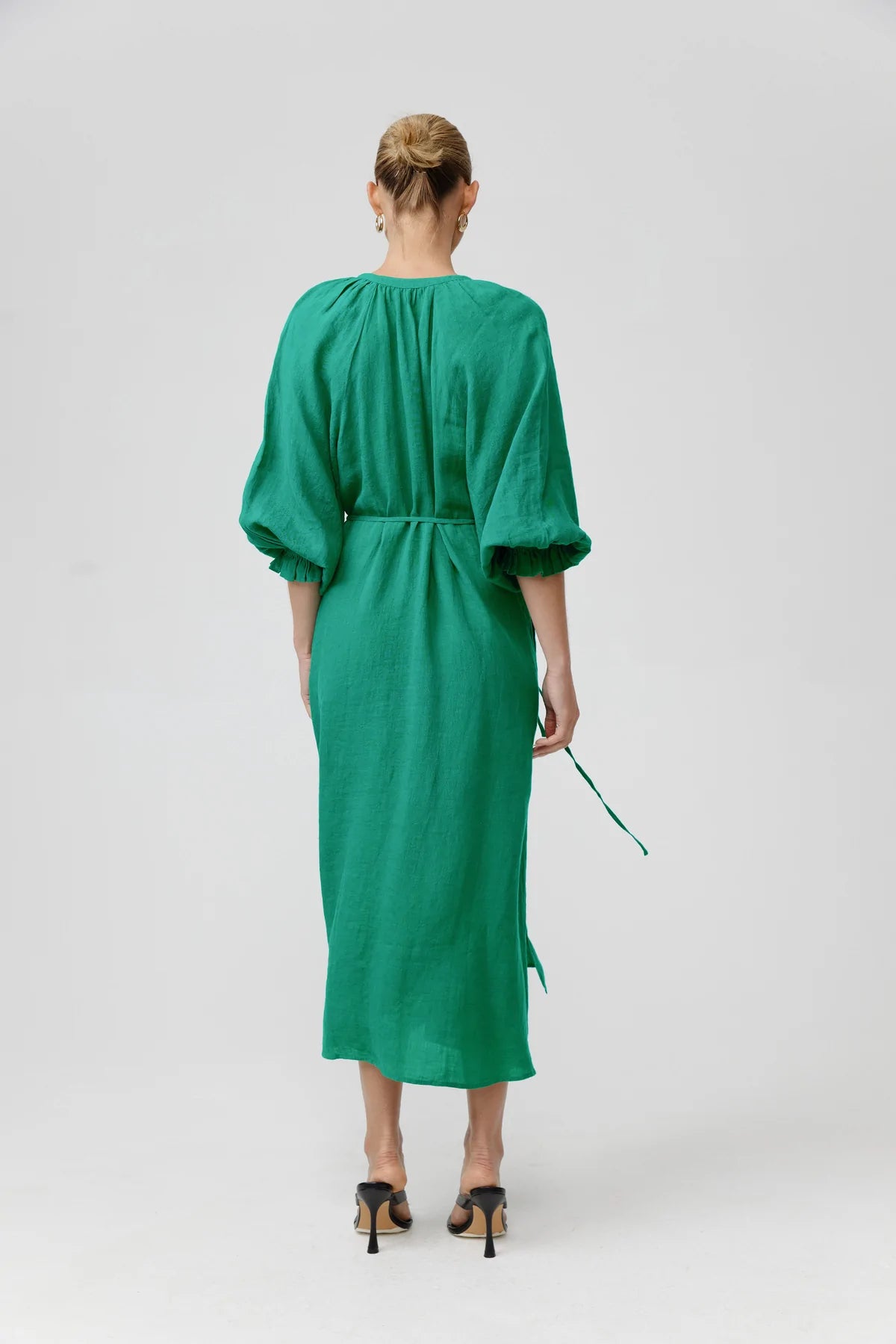 Coco Linen Dress - Green