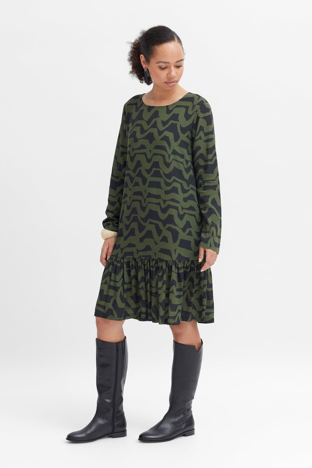 Cass Dress - Olive/Midnight