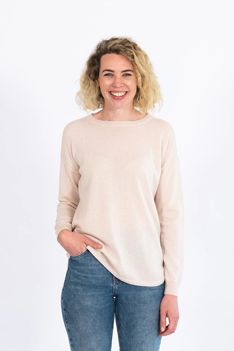 Swing Merino Jumper - Almond with Liberty Patches