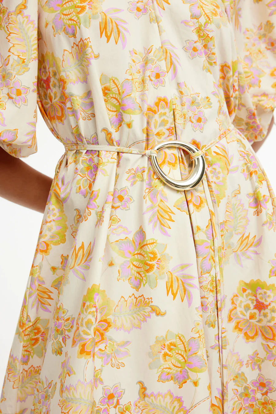 Elle Puff Sleeve Maxi - Neon Floral