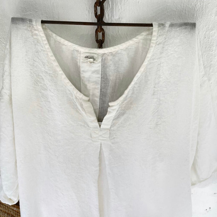Kensley White Linen Dress