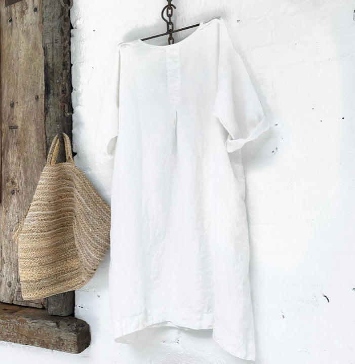 Kensley White Linen Dress