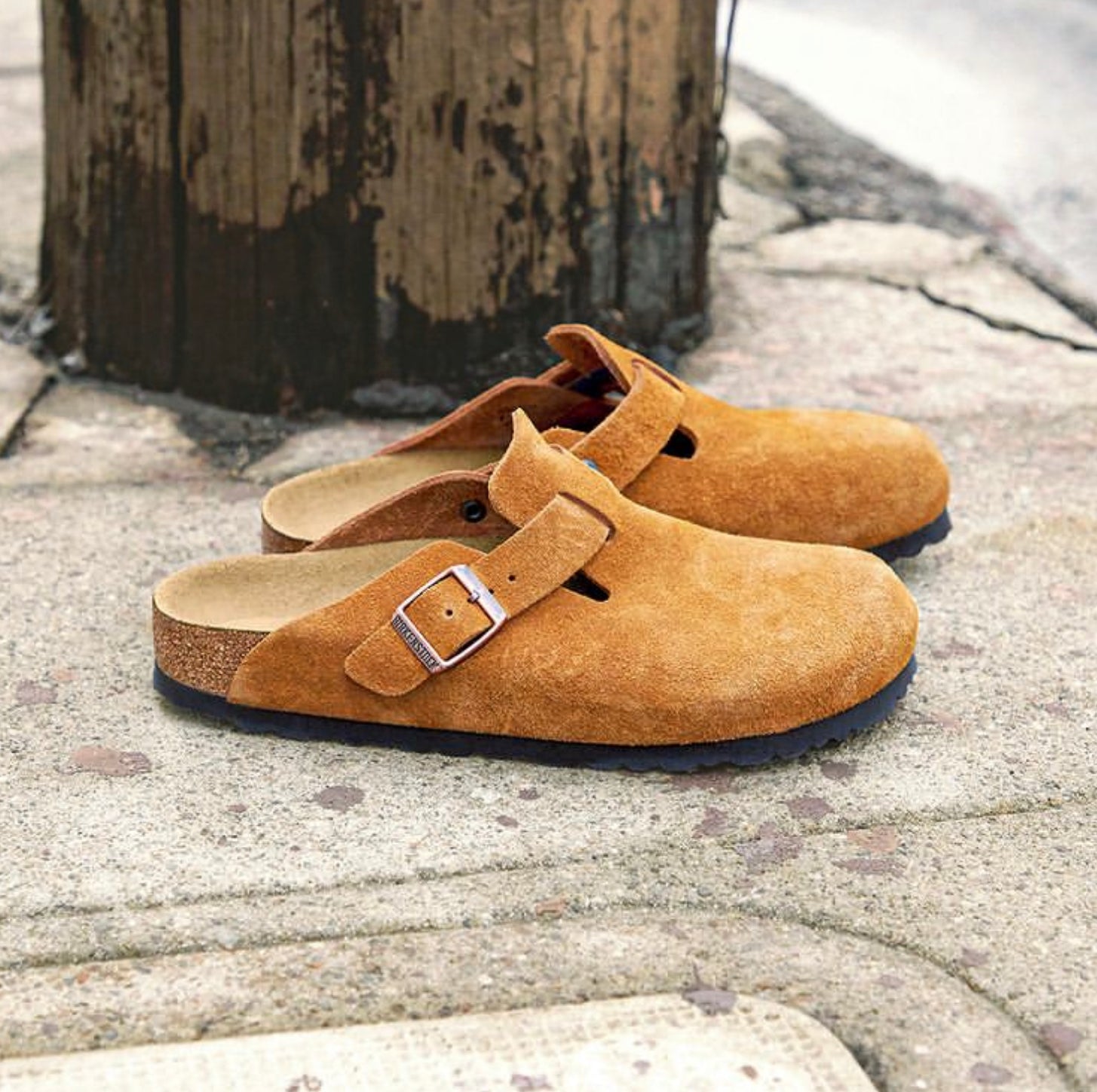 Boston Suede Leather - Mink Soft Footbed