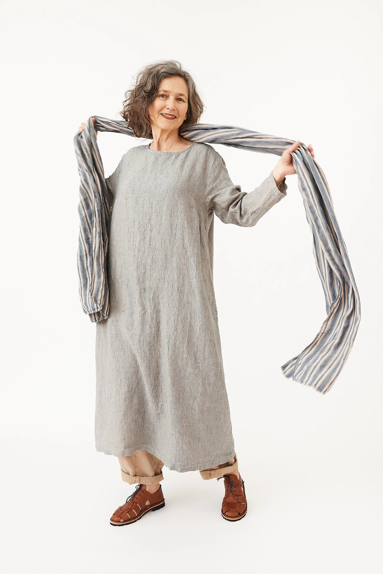 Elodie Dress - Bengal Stripe Linen
