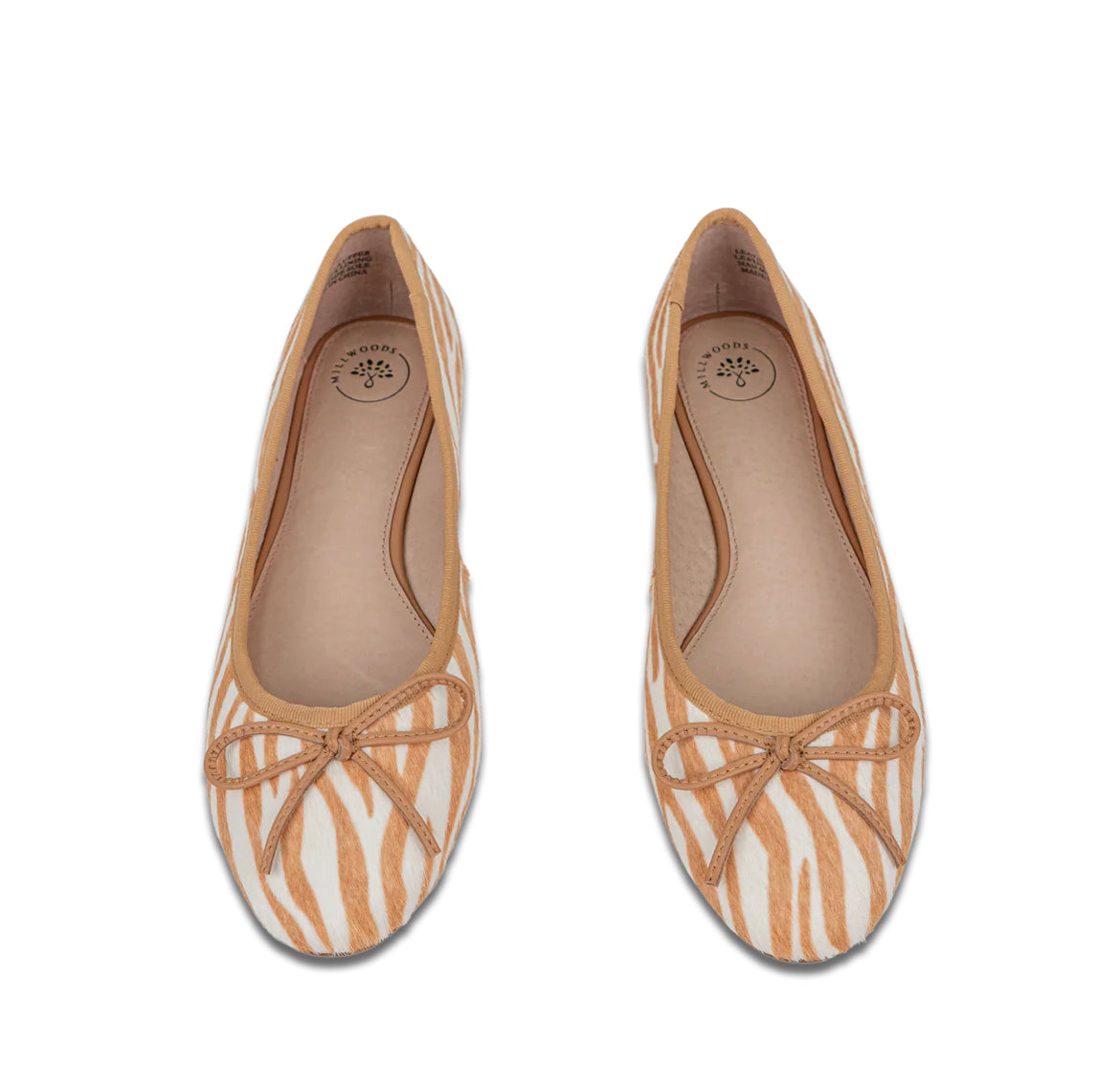 Banksia Ballet Flat - Brown Zebra